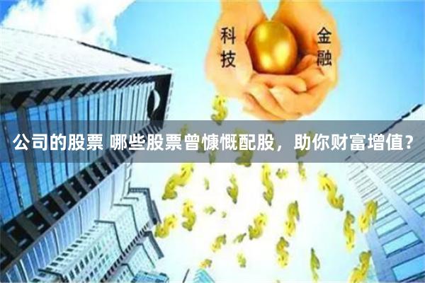 公司的股票 哪些股票曾慷慨配股，助你财富增值？