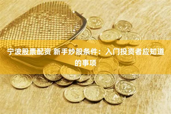 宁波股票配资 新手炒股条件：入门投资者应知道的事项